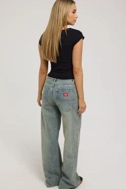 Sweeper Wide Leg Jean Garbage Grime Blue