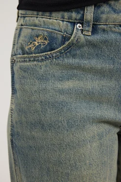 Sweeper Wide Leg Jean Garbage Grime Blue