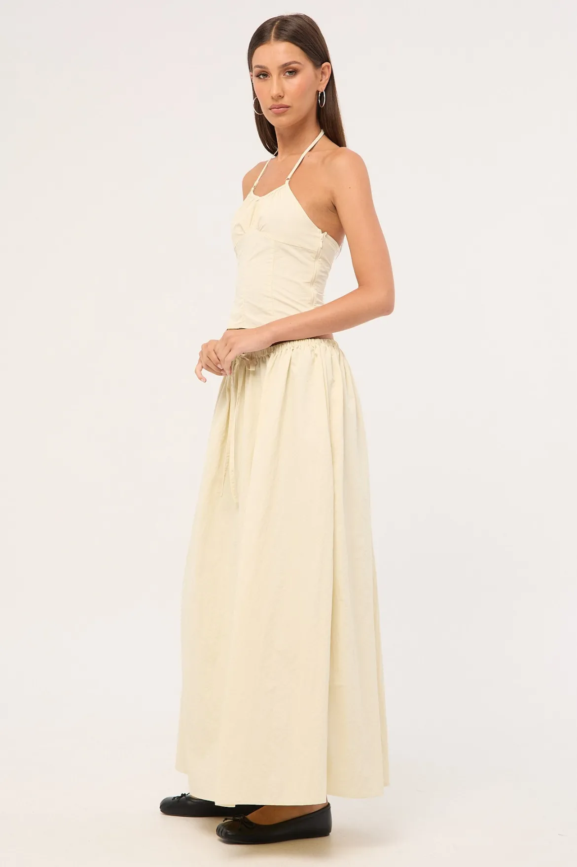 Sweet Escape Maxi Skirt Oyster