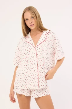 Sweet Sundays Sleep Top White