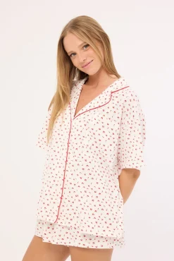 Sweet Sundays Sleep Top White