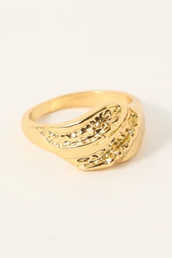 Swirl Wave Ring 18k Gold Plated