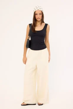 Sylvie High Rise Pants Cream