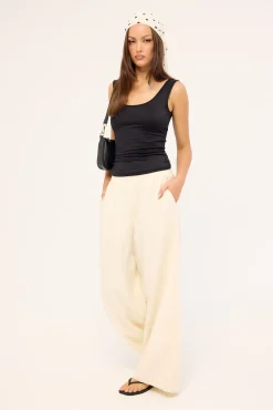 Sylvie High Rise Pants Cream