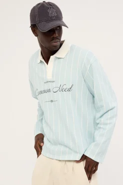 Sync Cropped Long Sleeve Rugby Polo