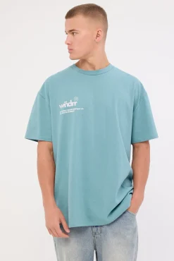 Syndicate Box Fit Tee Dusk Blue
