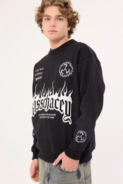 System Relaxed Sweater Jet Black