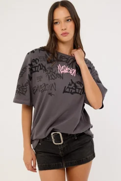 Tagger Relaxed Tee Washed Black