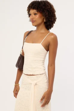 Tahlia Lace Cami Top Cream