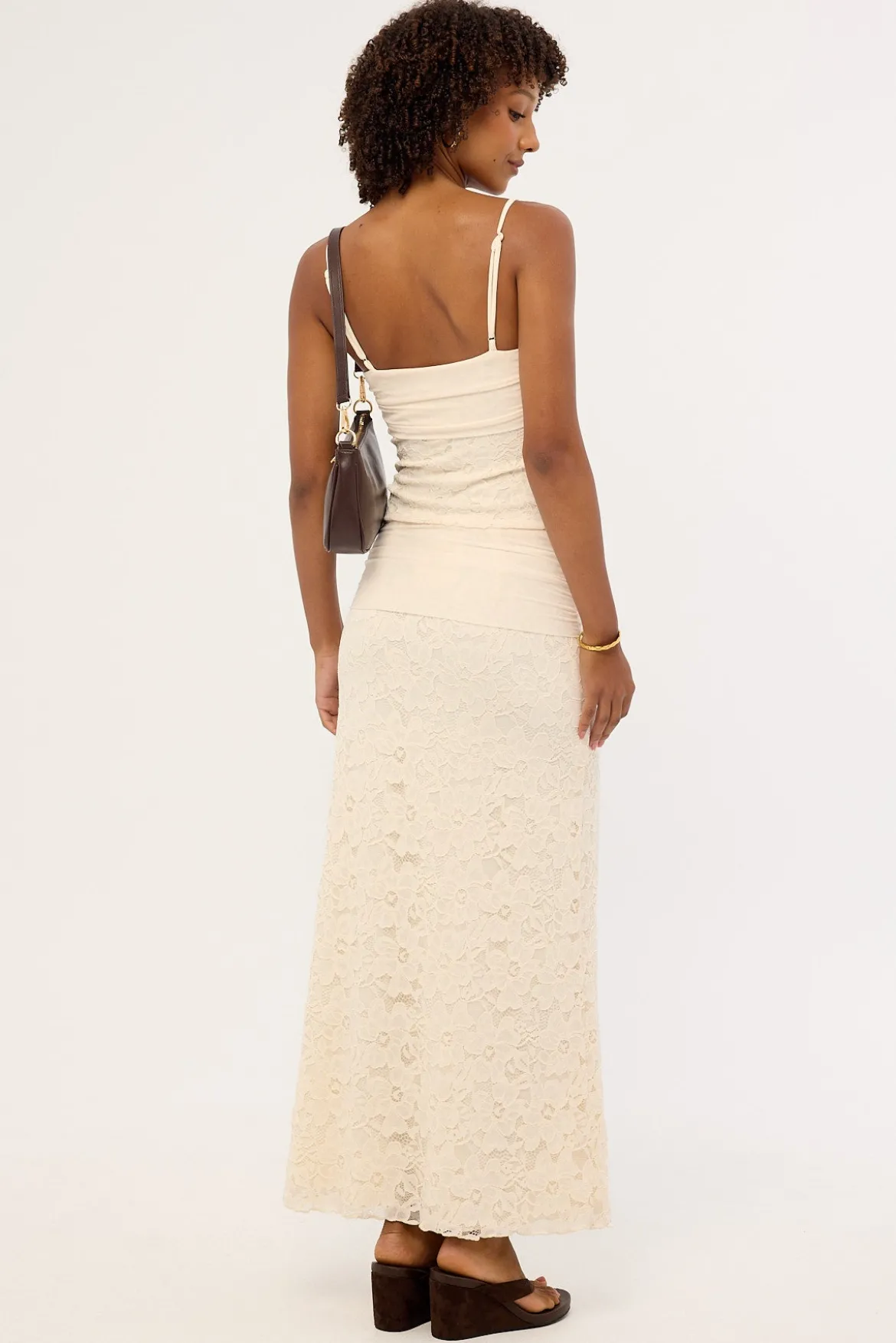 Tahlia Lace Maxi Skirt Cream