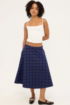 Takara Skirt Midnight Check Blue