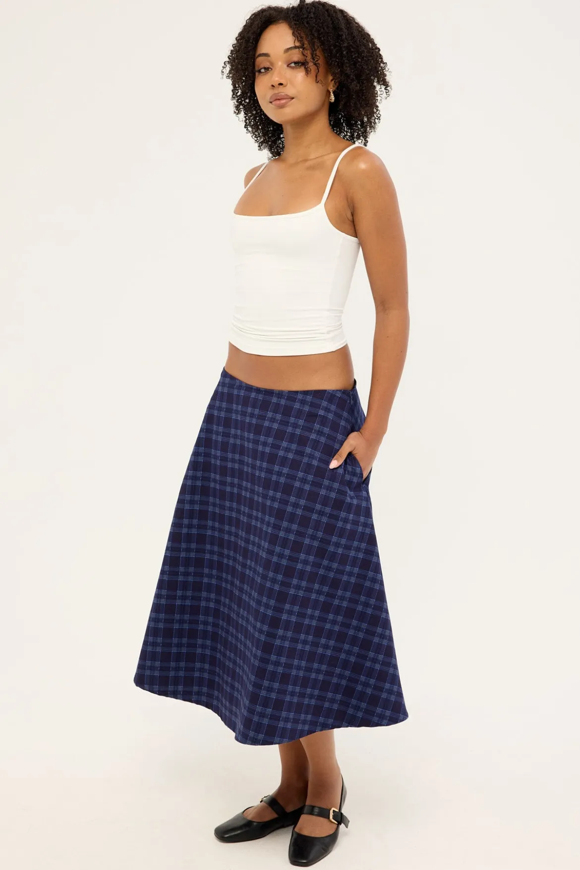 Takara Skirt Midnight Check Blue