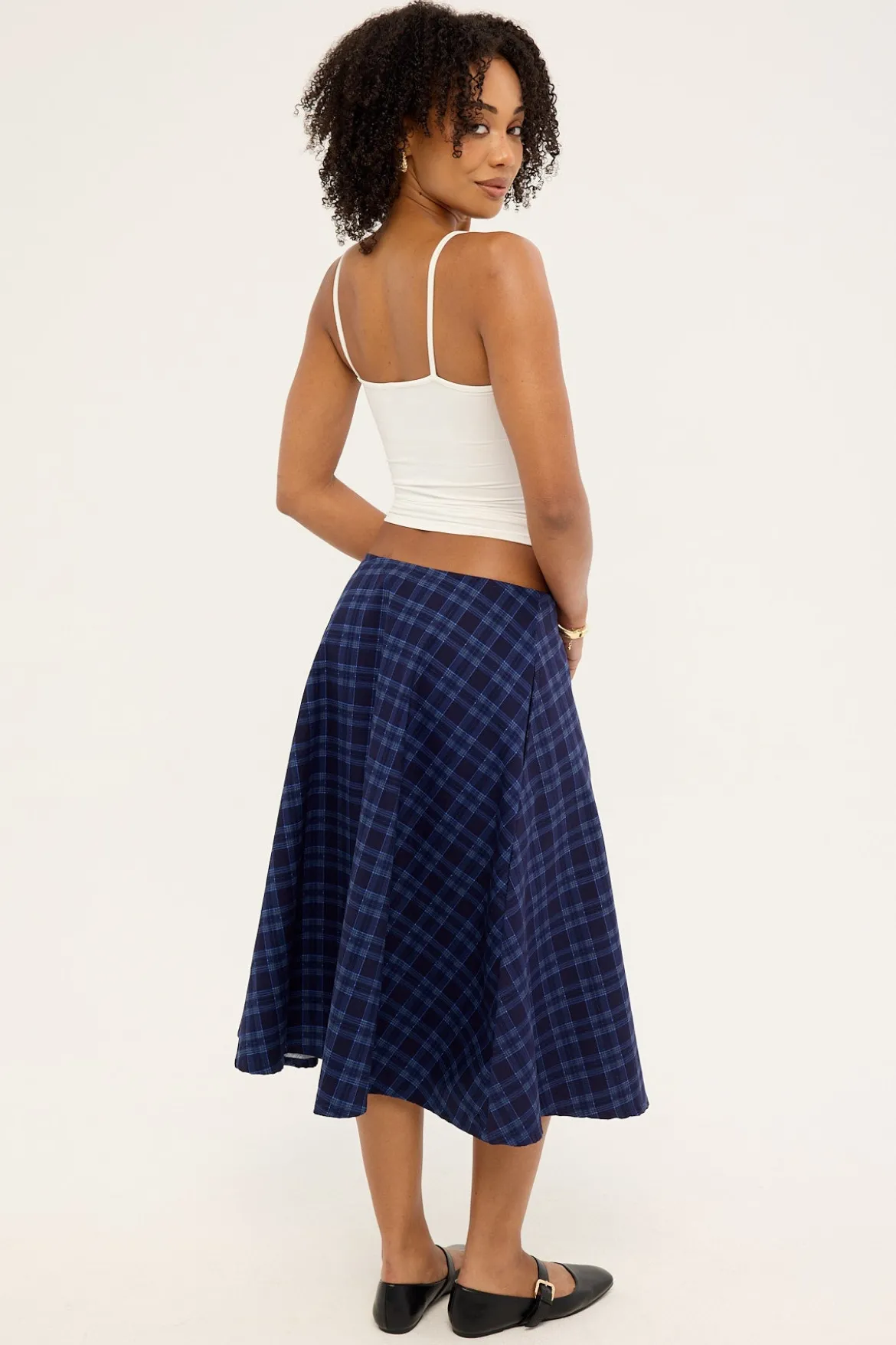 Takara Skirt Midnight Check Blue