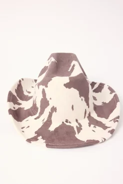 Tallow Cowboy Hat Brown Print