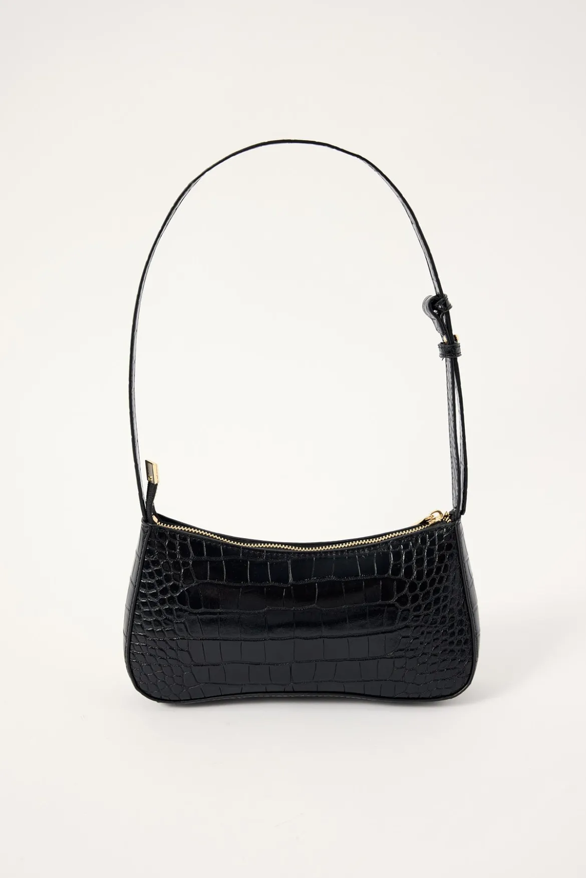 Tammy Croc Shoulder Bag Black