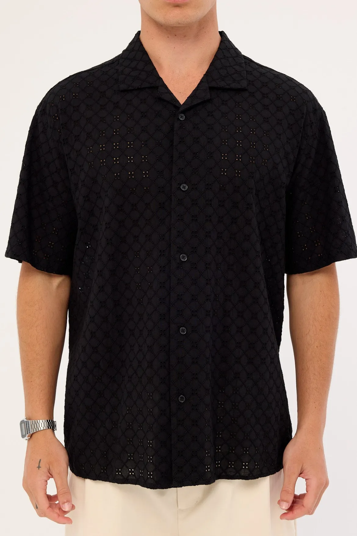Tapestry Resort Shirt Black