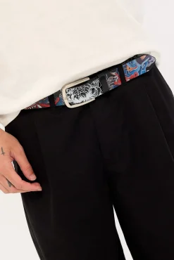Tatsura Leather Belt Black