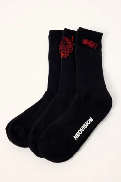Tatsura Sock 3 Pack Black