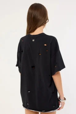 Tatter Heavyweight Relaxed Tee Washed Black