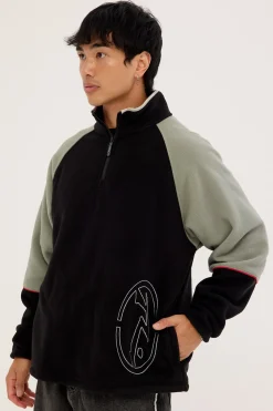 Tectonic Quarter Zip Polar Fleece Black