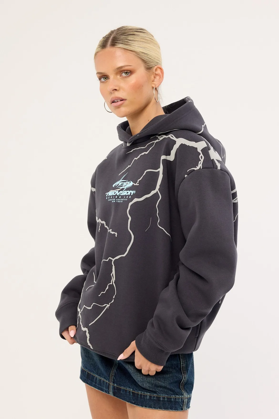 Tempest Relaxed Hoodie Washed Black