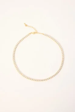 Tennis Necklace Gold