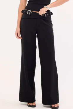 Terminal Cross Belt Low Rise Pant Black