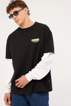 Test Box Fit Tee Black