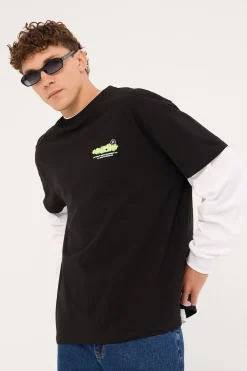 Test Box Fit Tee Black
