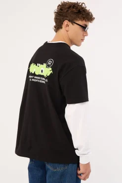 Test Box Fit Tee Black