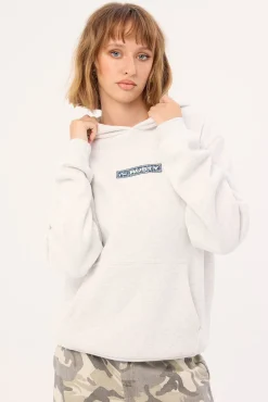 The Essentials Oversized Hooded Fleece Ecru Marle