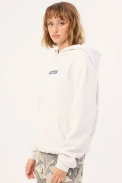The Essentials Oversized Hooded Fleece Ecru Marle