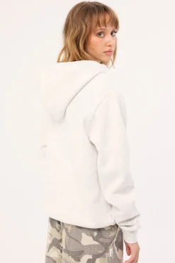The Essentials Oversized Hooded Fleece Ecru Marle