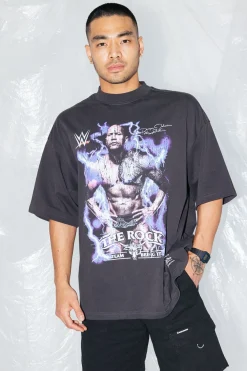 The Rock Final Boss Oversize Boxy Tee Faded Black