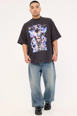 The Rock Final Boss Oversize Boxy Tee Faded Black