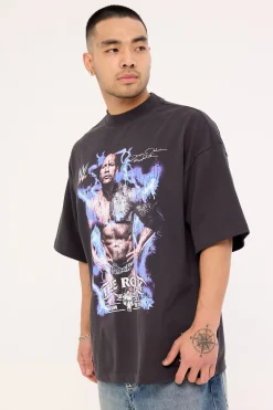 The Rock Final Boss Oversize Boxy Tee Faded Black