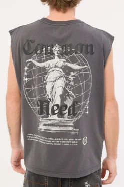 Themis Muscle Tank Washed Black