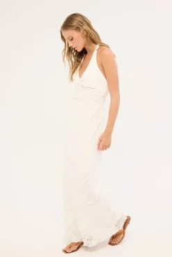 Thessia Twist Maxi Dress White