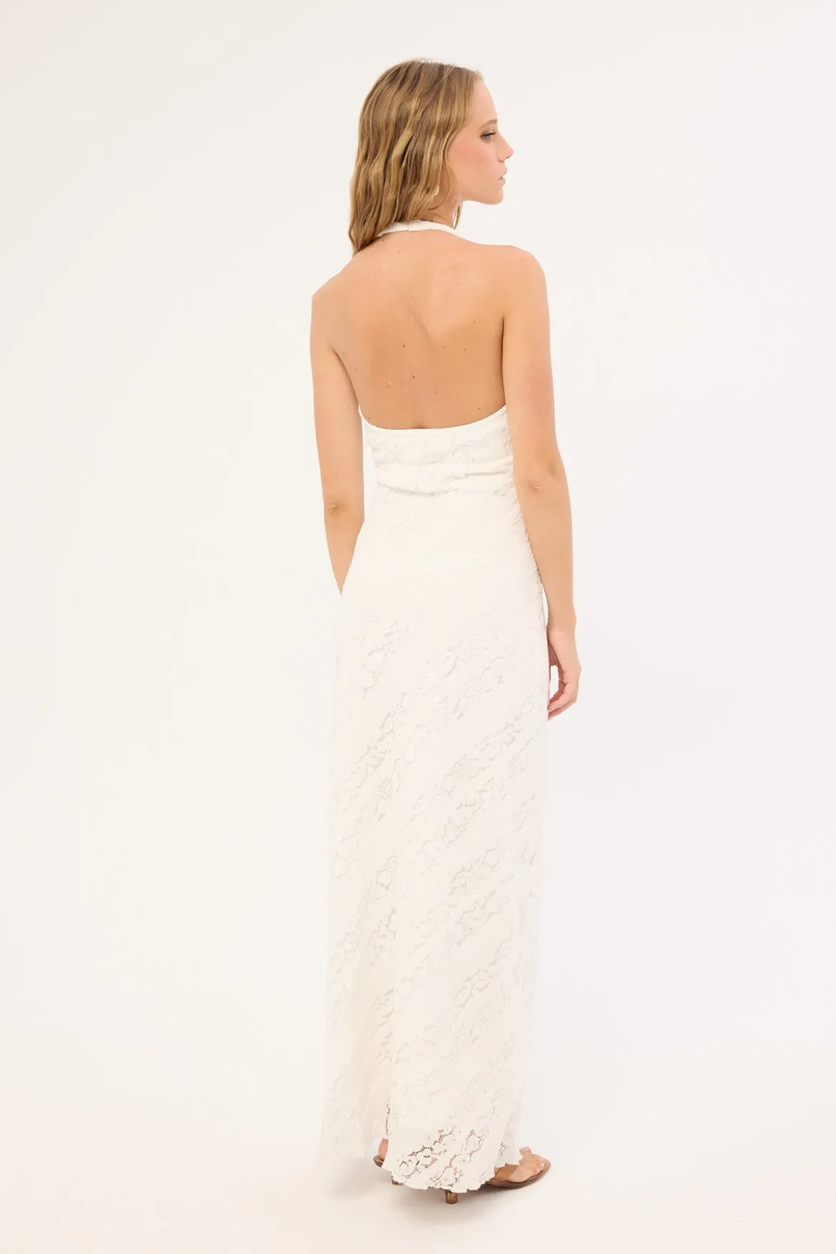 Thessia Twist Maxi Dress White