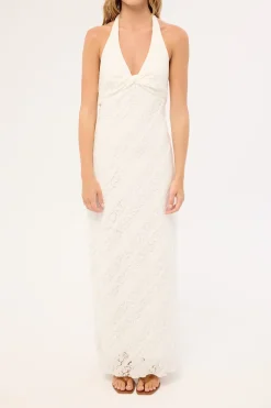 Thessia Twist Maxi Dress White