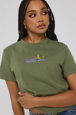 Thirsty Shrunken Tee Moss