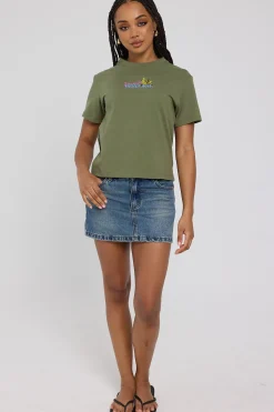 Thirsty Shrunken Tee Moss