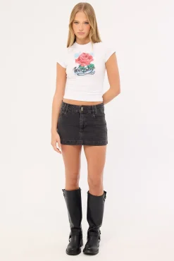 Thorny Cap Sleeve Tee White