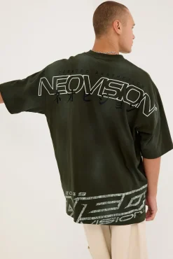 Thrash Oversize Super Heavy Tee Sunfade Dark Khaki