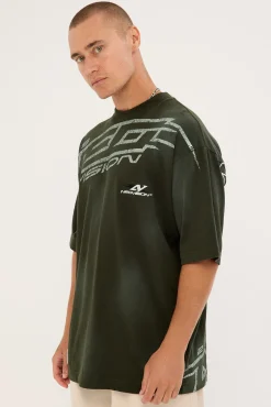 Thrash Oversize Super Heavy Tee Sunfade Dark Khaki