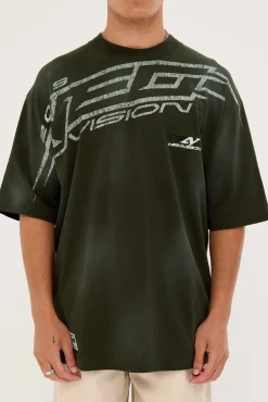 Thrash Oversize Super Heavy Tee Sunfade Dark Khaki
