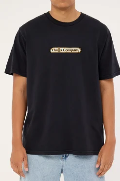 Thrills Wonder World Embro Merch Fit Tee Twighlight Black