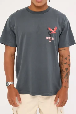 Thrills Wonder World Merch Fit Tee Ebony Petrol