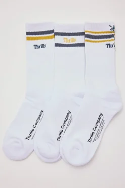 Thrills Workwear 3 Pack Sock White