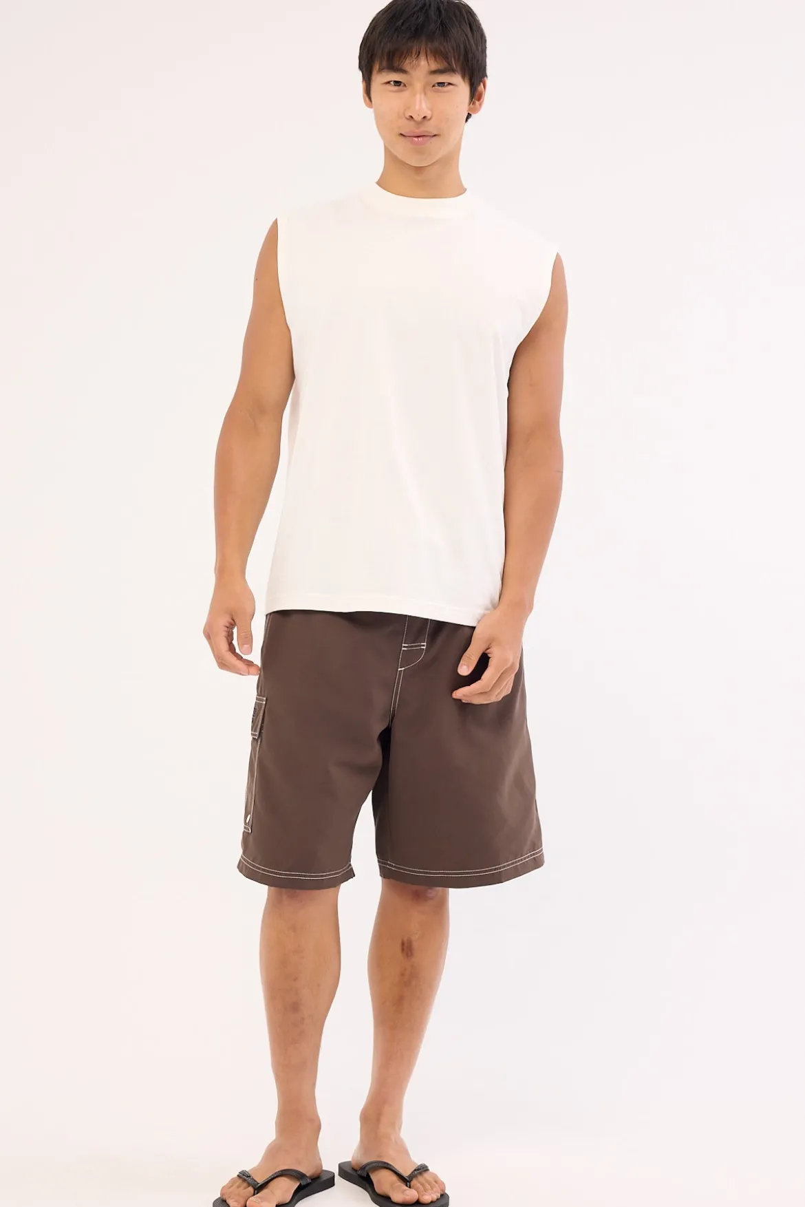 Throw On Boardshort Dark Brown